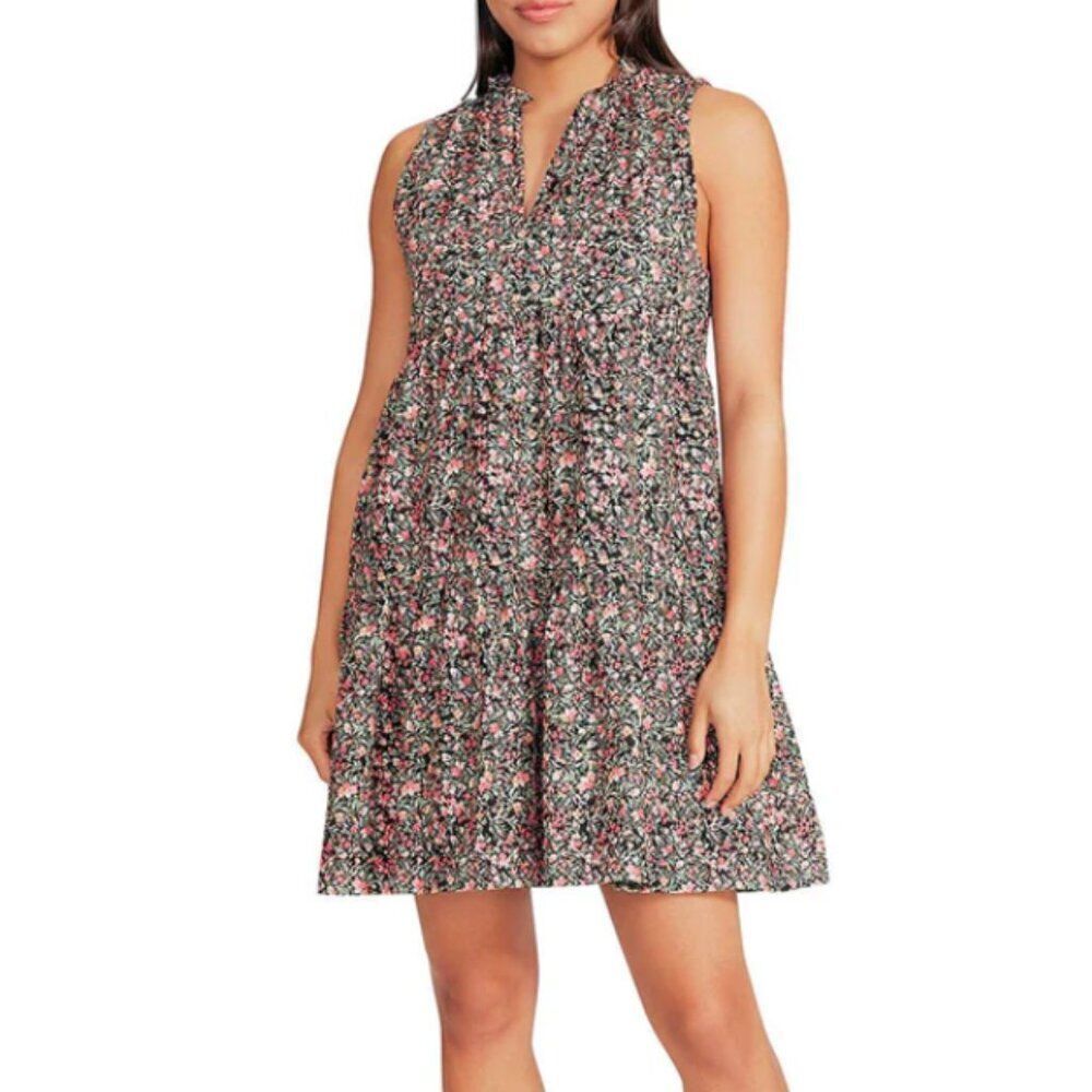 BB Dakota Sleeveless Tiered Black Floral Dress in Size XXL